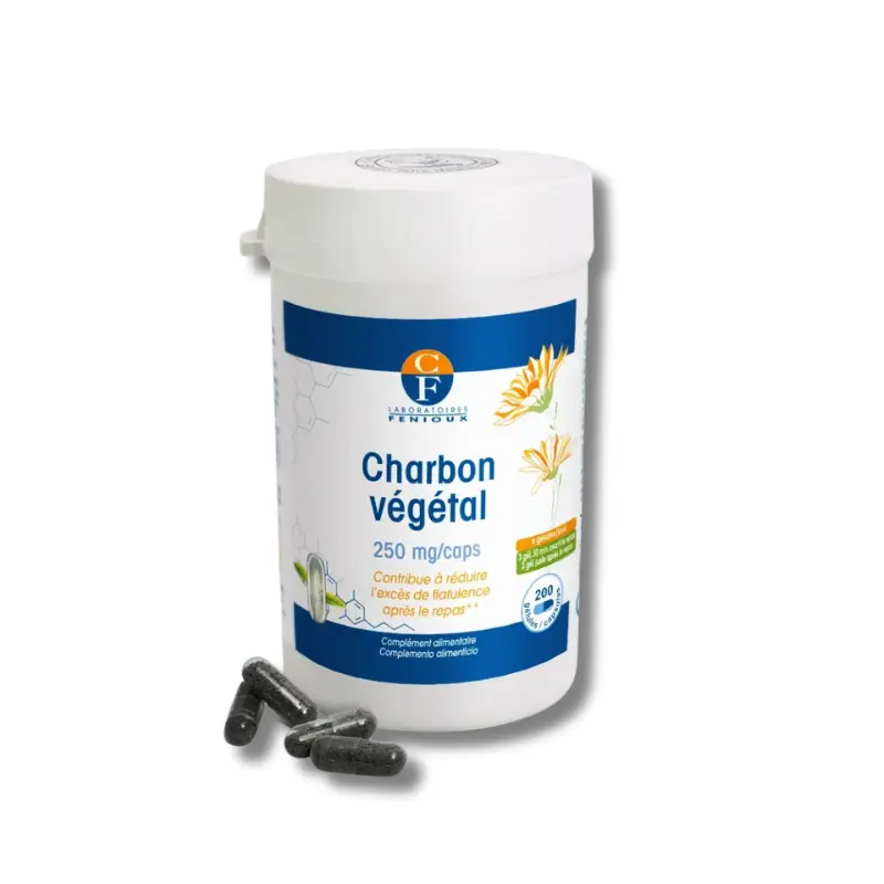 CHARBON VEGETAL - 200 gélules