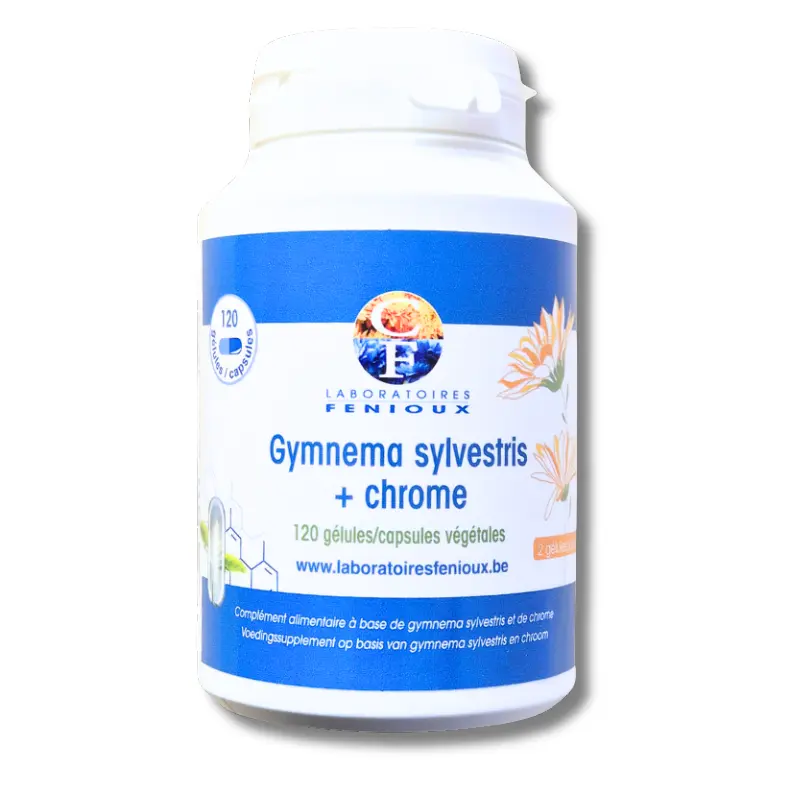 GYMNEMA SYLVESTRIS + CHROME - 120 gélules