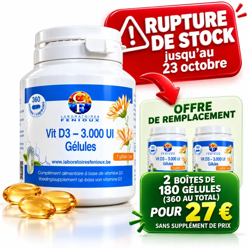 VITAMINE D3 3000UI - 360 Softgelckapsul