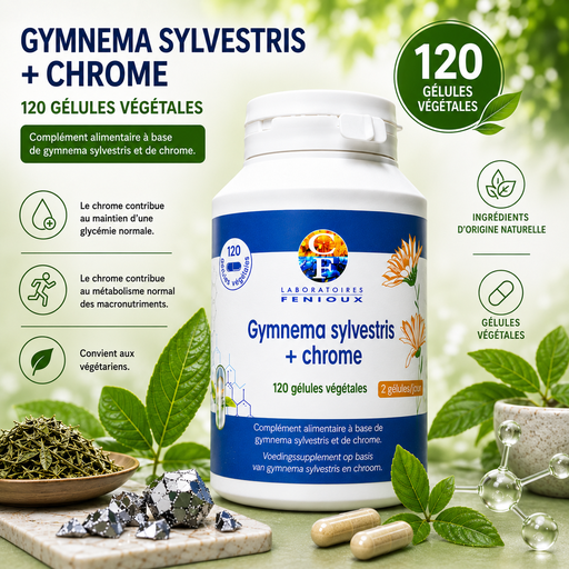 [D151] GYMNEMA SYLVESTRIS + CHROME - 120 gélules