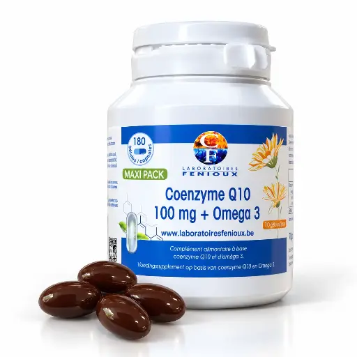 [G769] COENZYME Q10 100mg - OMEGA 3 - 180 gélules