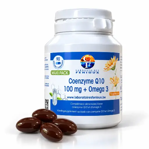 [G806] COENZYME Q10 100mg - OMEGA 3 - 90 gélules