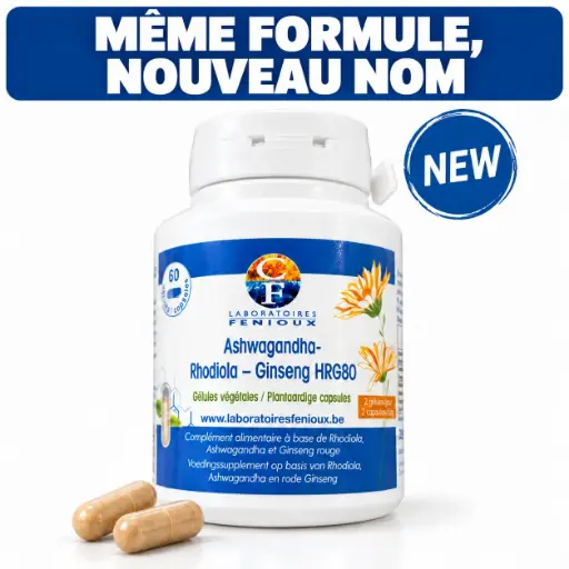 [G811] ASHWAGANDHA-RHODIOLA-GINSENG HRG80 - 60 gélules (ancien BO CONCEPT EVO.)